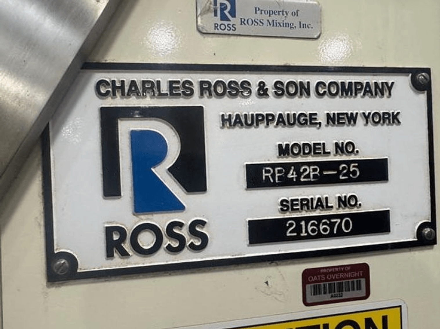 Image for MJK2404 Ross 25 Cubic Foot Double Ribbon Blender