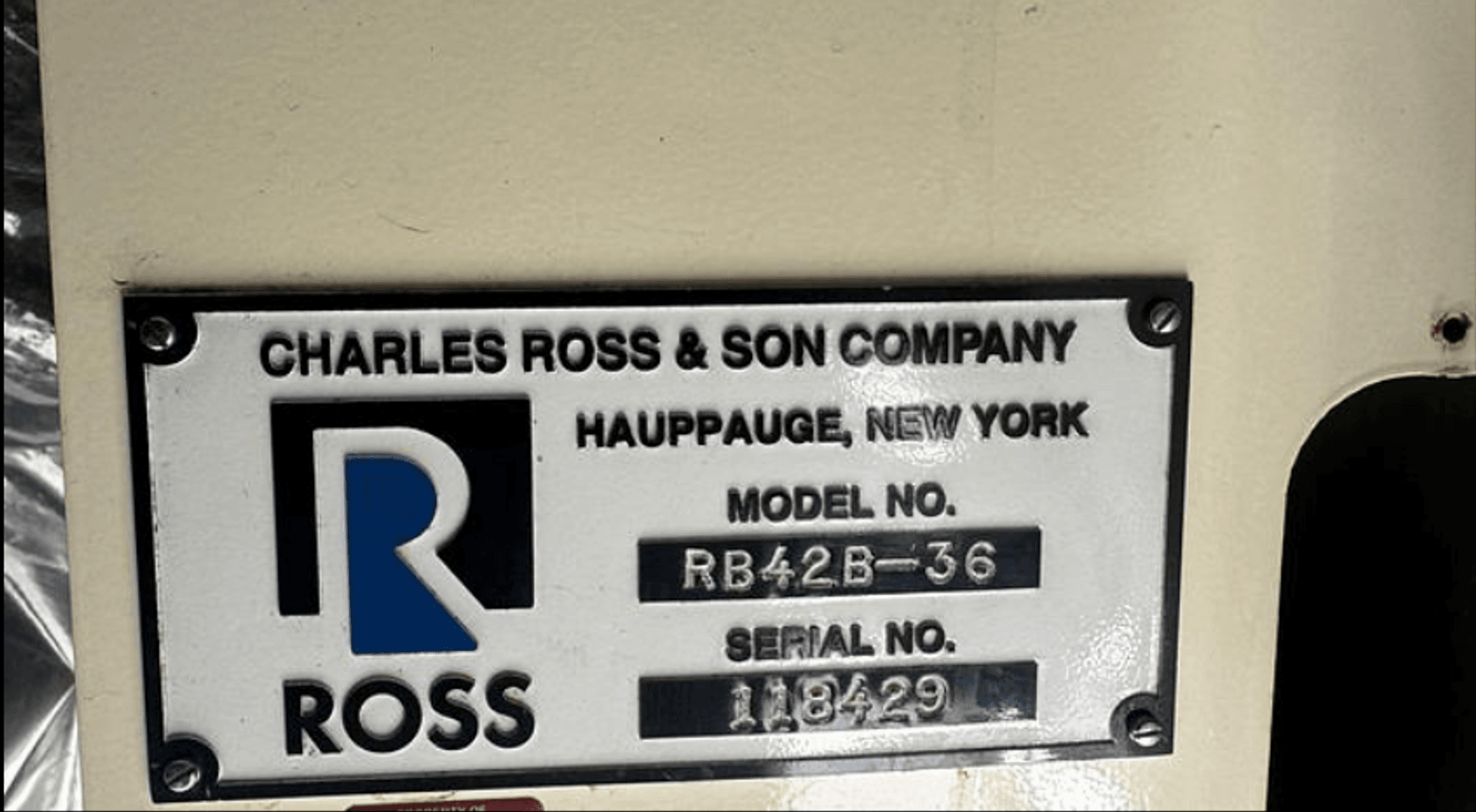 Image for MJK2406 Ross 36 Cubic Foot Double Ribbon Blender