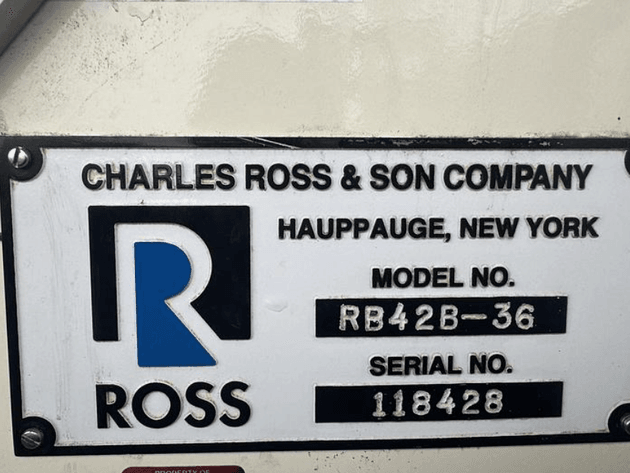 Image for MJK2407 Ross 36 Cubic Foot Ribbon Blender