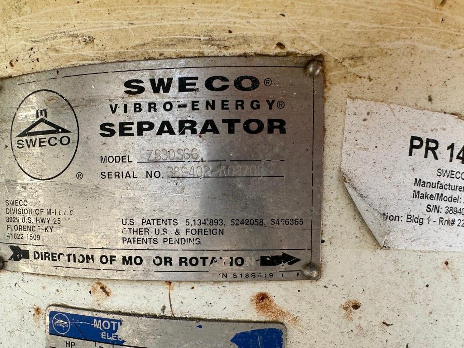 Image for ***SOLD*** MJK2419 Sweco Sifter Separator with Dust Hood 30