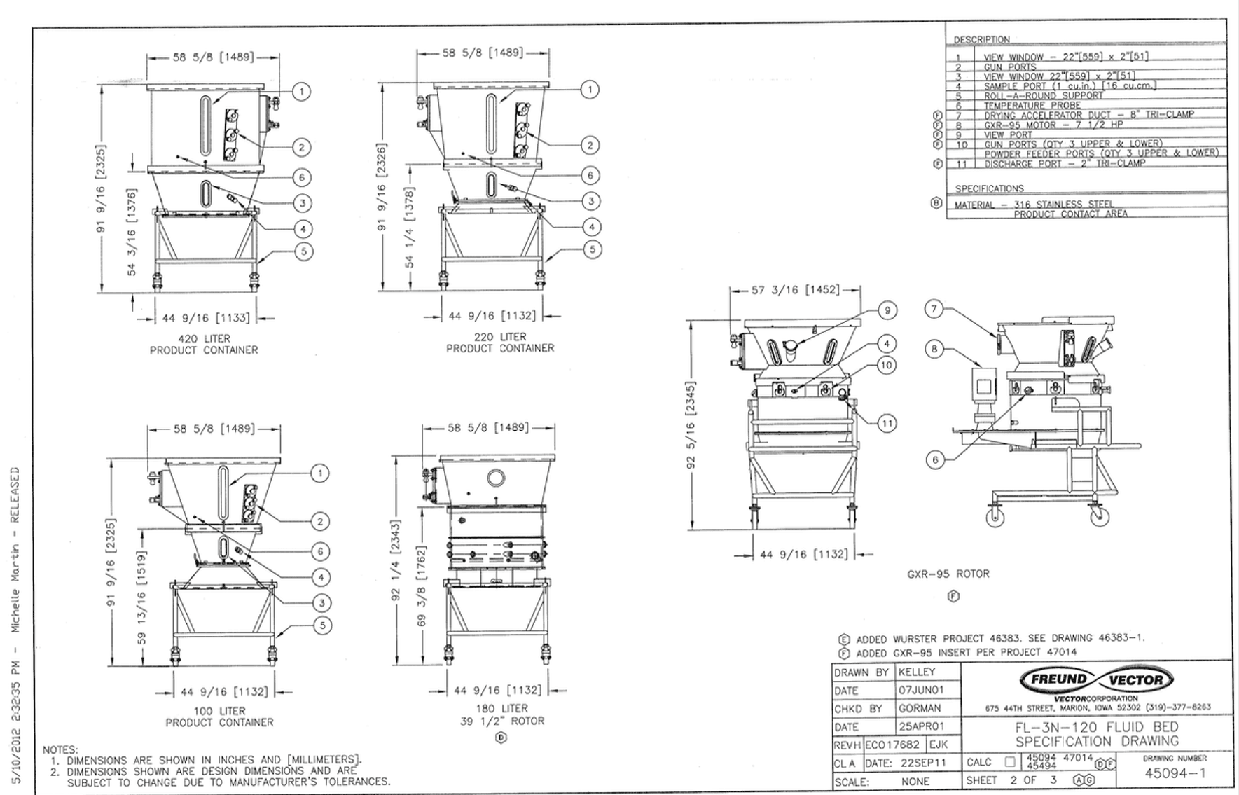 Image for MJK2306 Vector Freund Flo Coater System FL-3N-120 Fluid Bed Dryer