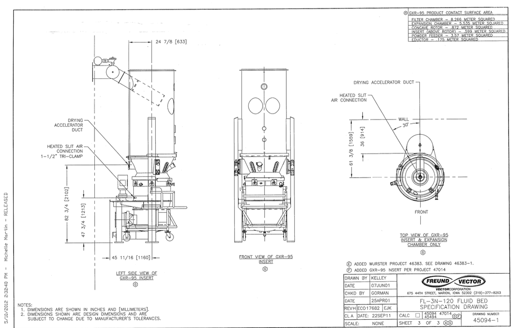 Image for MJK2306 Vector Freund Flo Coater System FL-3N-120 Fluid Bed Dryer