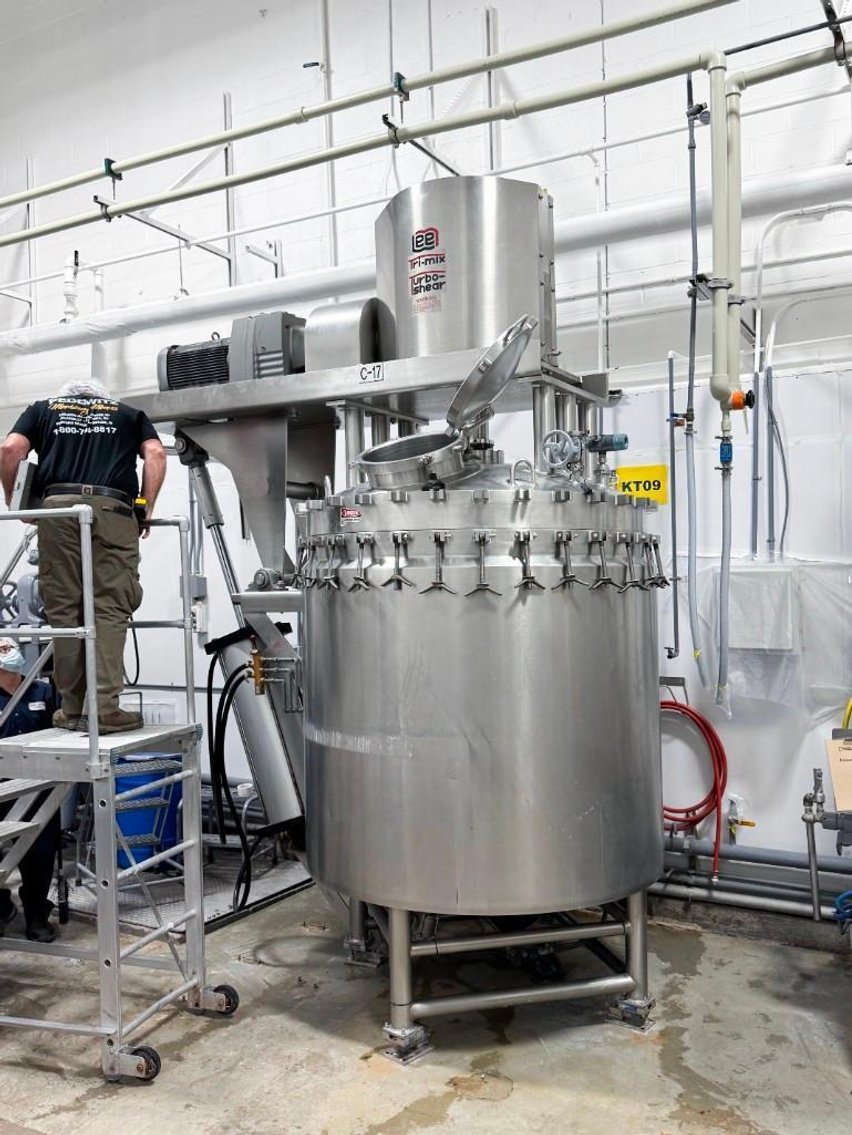 Image for ***SOLD*** MJK2437 400 Gallon Lee Jacketed Tri Mix Turbo Shear Vacuum Mixing Kettle
