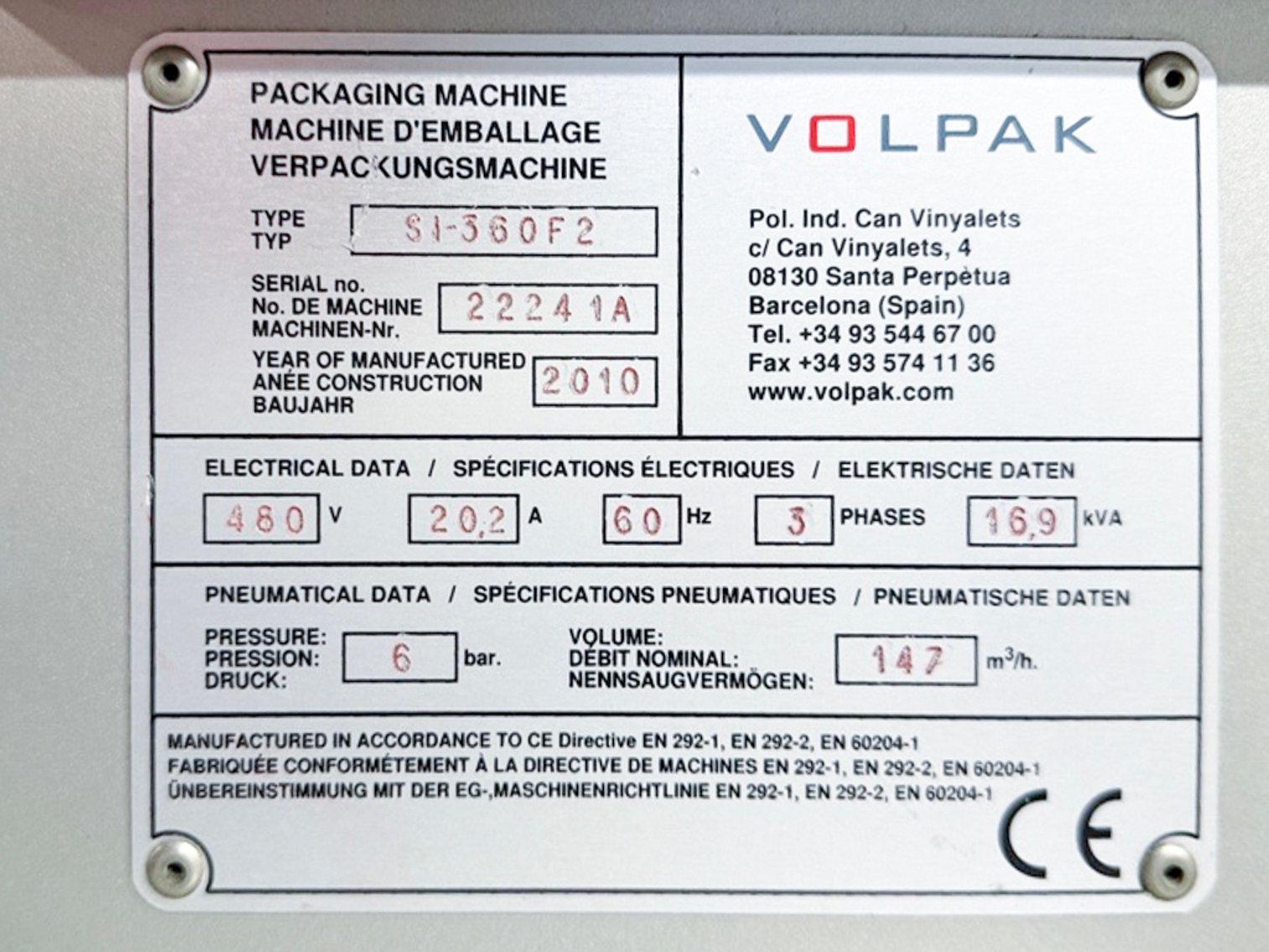 Image for MJK2438 VOLPAK SI-360F2 – Horizontal Form-Fill-Seal Pouch Machine (Duplex)