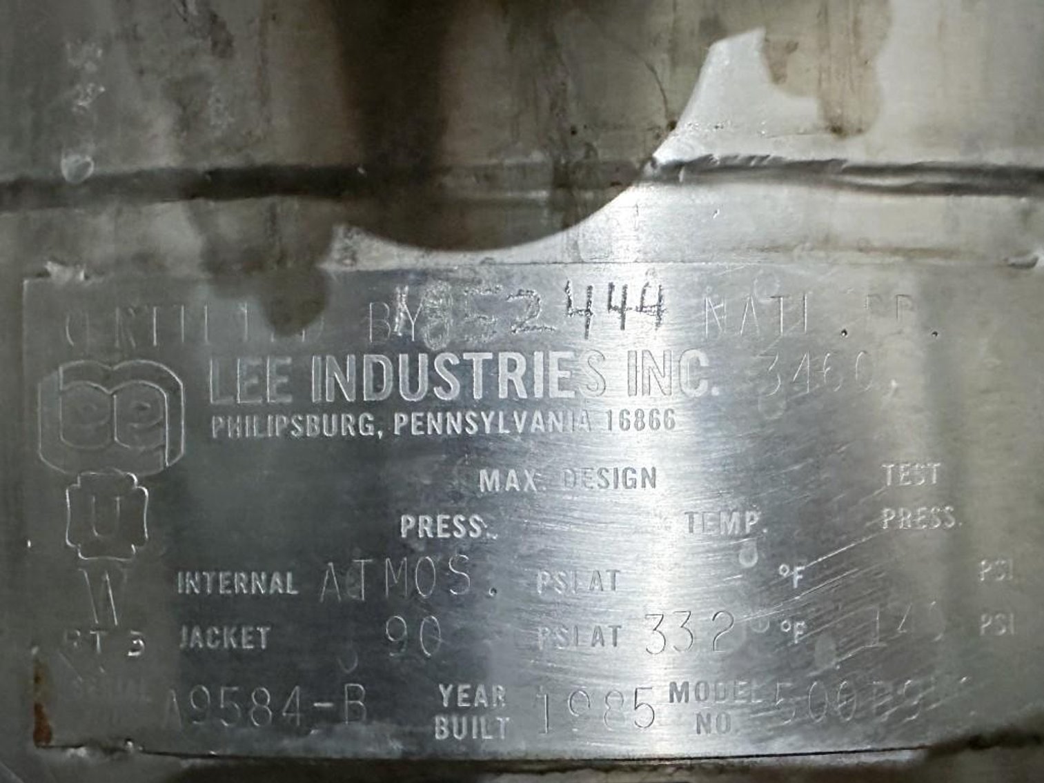 Image for MJK2500 500 Gallon Jacketed Kettle Lee Industries Inc