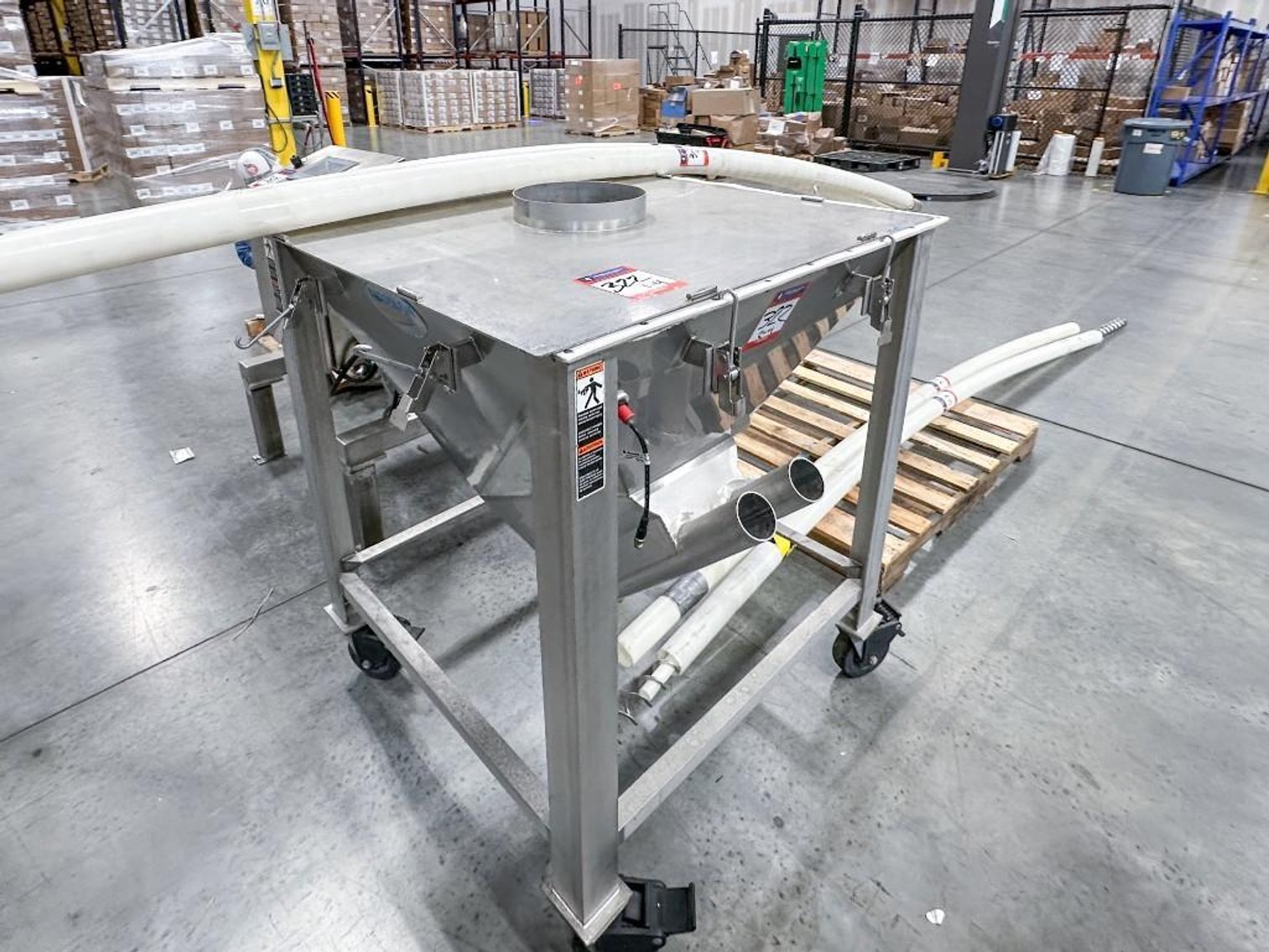 Image for MJK2539 Hapman Double Auger Powder Elevator with Hopper