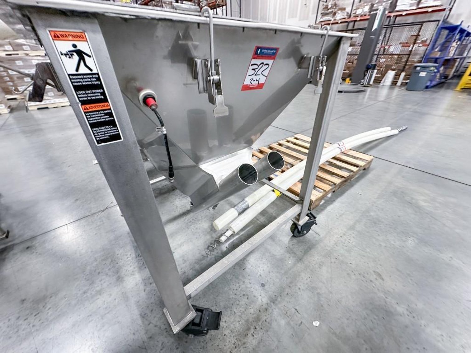 Image for MJK2539 Hapman Double Auger Powder Elevator with Hopper