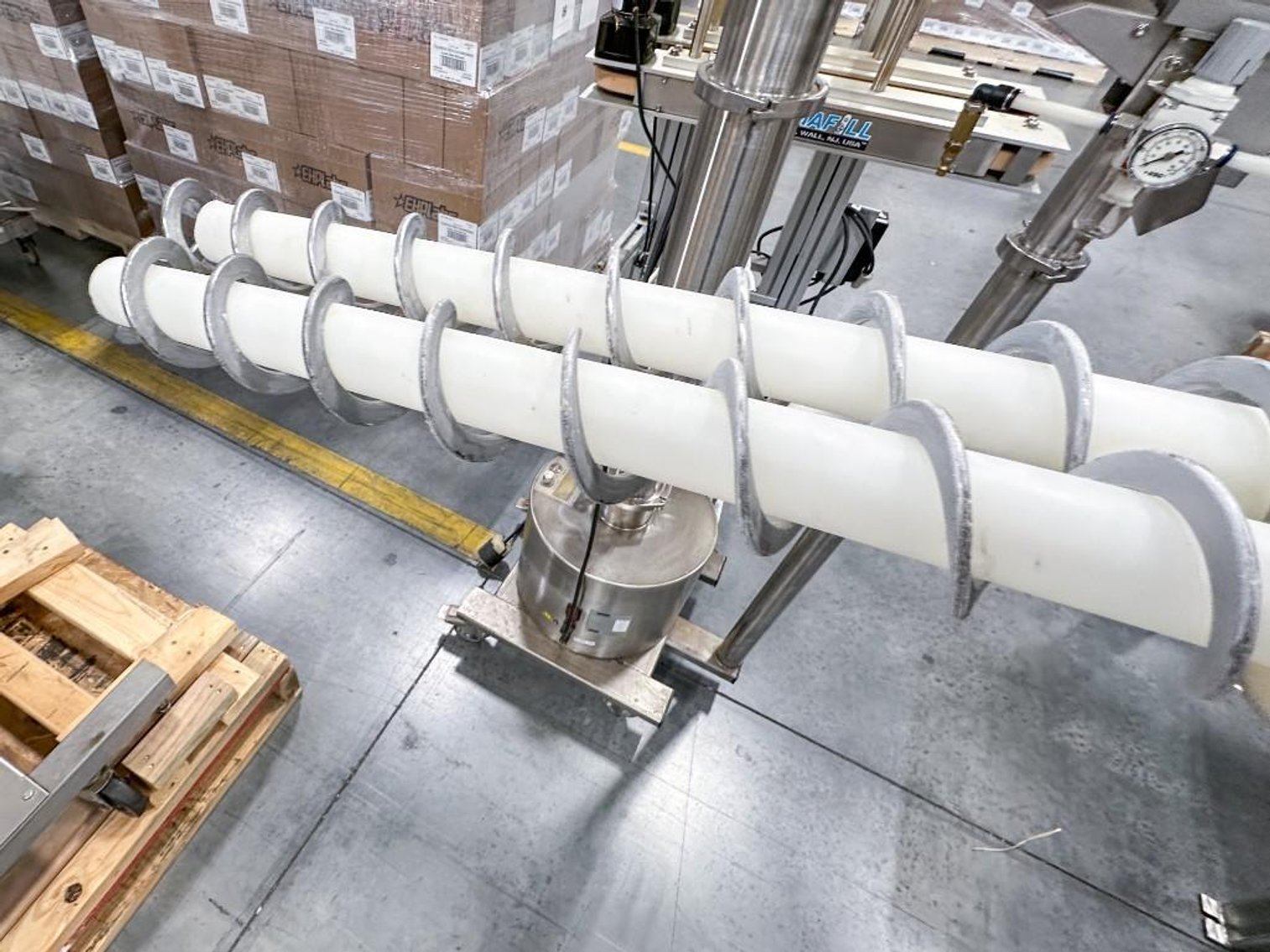 Image for MJK2539 Hapman Double Auger Powder Elevator with Hopper