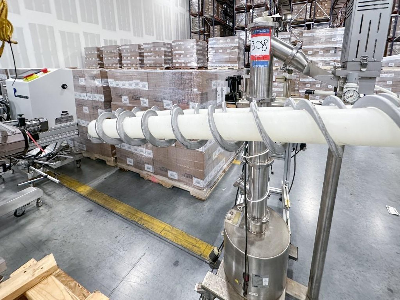 Image for MJK2539 Hapman Double Auger Powder Elevator with Hopper