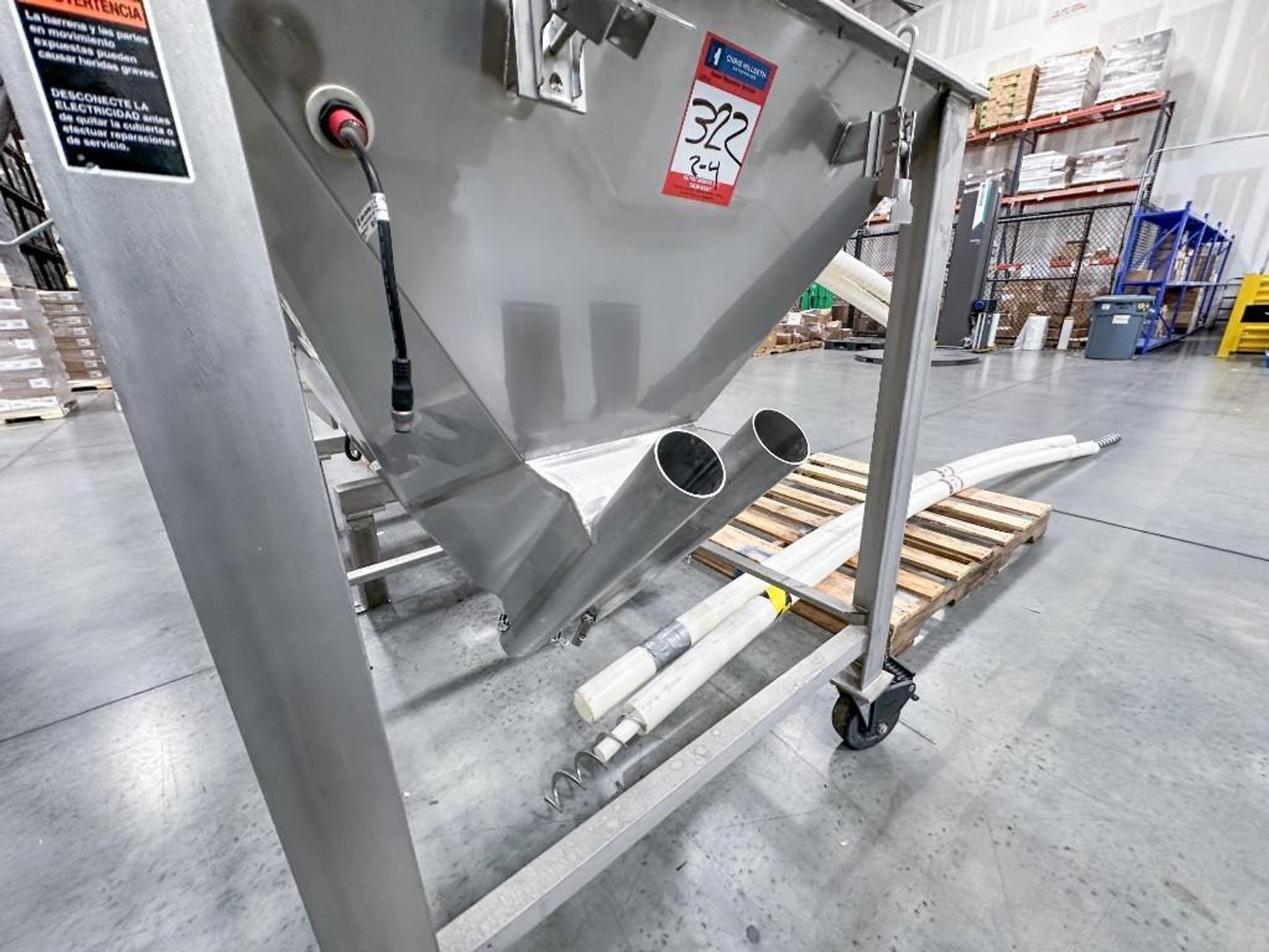 Image for MJK2539 Hapman Double Auger Powder Elevator with Hopper