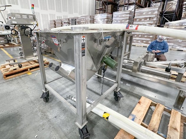 Image for MJK2539 Hapman Double Auger Powder Elevator with Hopper