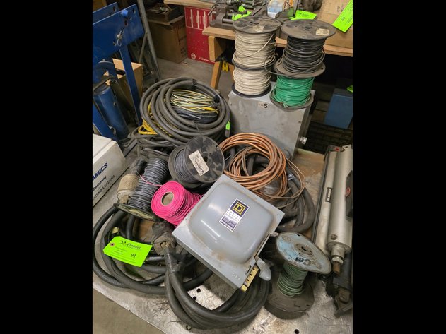 Image for Group of Assorted Electrical Including Wire, Safety Switches and More