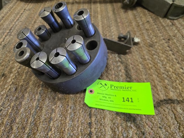 Image for (10) R8 Collets on Swivel Mount Rack.