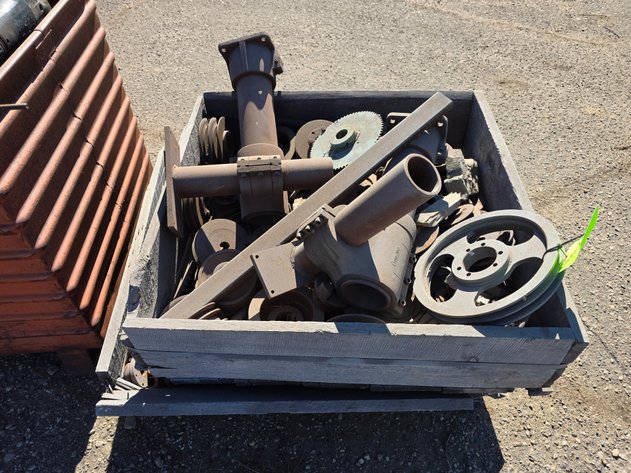 Image for Crate of Assorted Gears and Pulleys