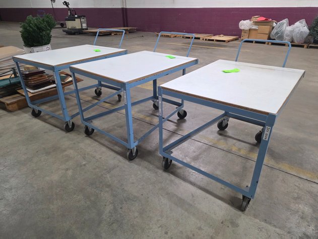 Image for (3) Metal Frame Shop Carts.