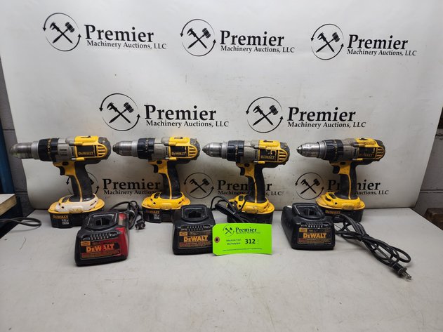 Image for (4) DeWalt Cordless Drills.