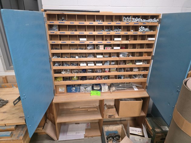 Image for Wood 2-Door Pigeonhole Cabinet w/ Stock Hardware.