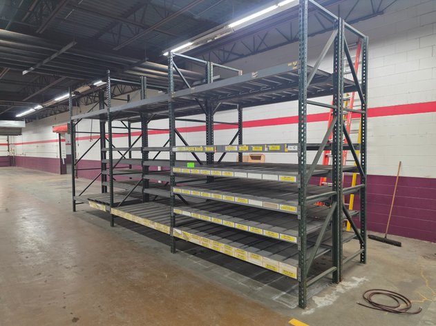 Image for (2) Sections of Teardrop Style Pallet Racking.