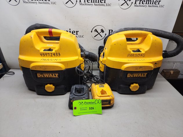 Image for (2) DeWalt,  Model: DC500, Wet/Dry Vacuums.