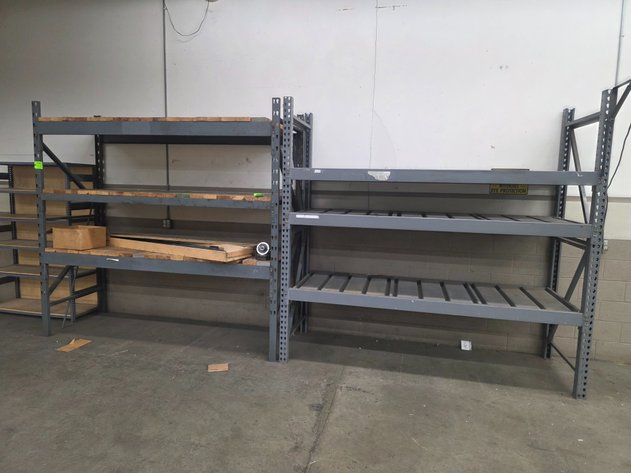 Image for (2) Sections of Teardrop Style Racking.