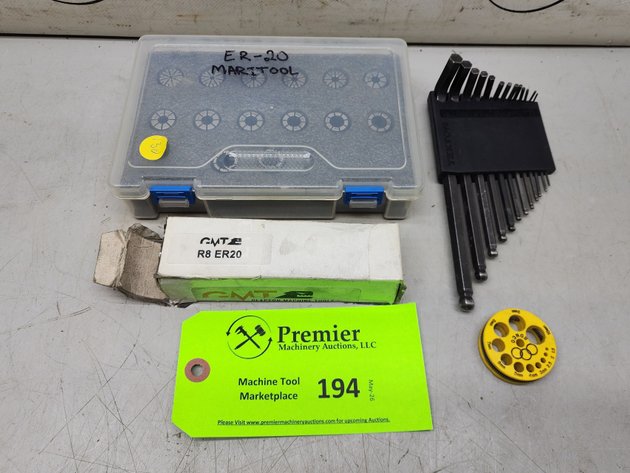 Image for R8 Collet Holder with ER20 Collets.