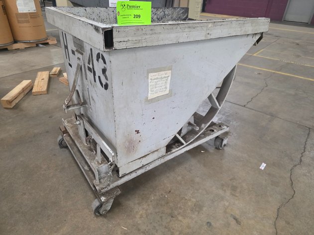 Image for Alloy Mfg. Rolling Self Dumping Hopper.