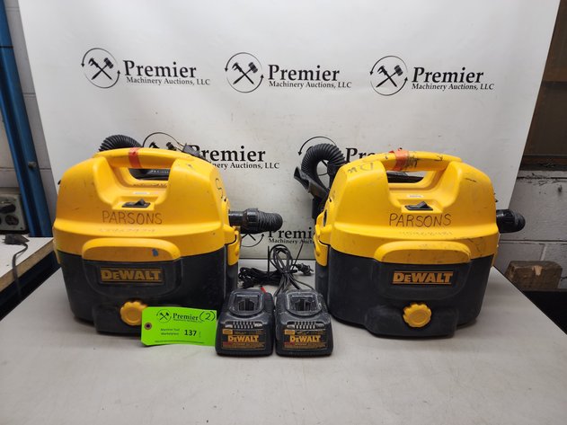 Image for (2) DeWalt, Model: DC500, Wet/Dry Vacuums.