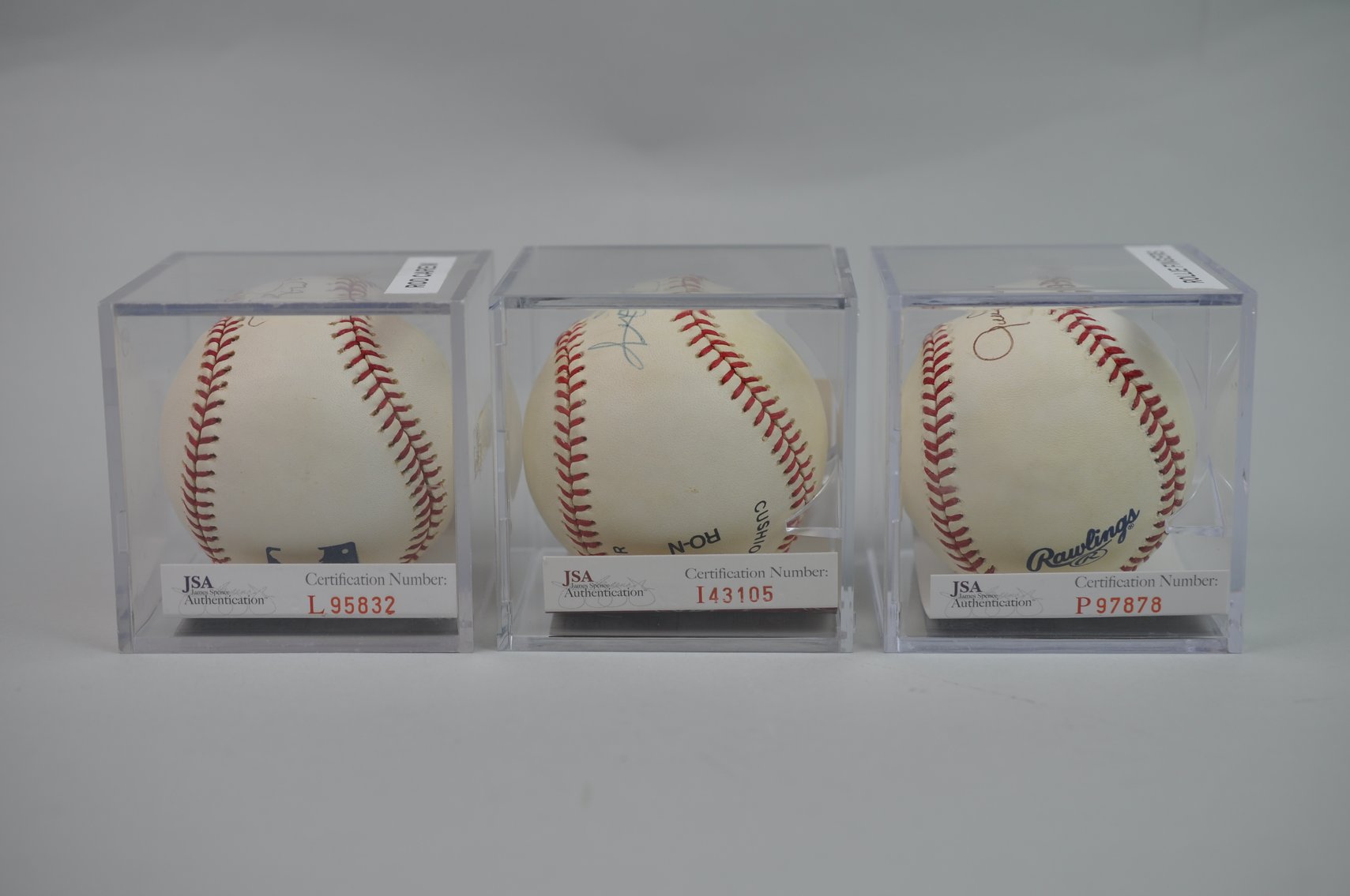 Baseballs Signed by Fingers, Carew, & Jackson