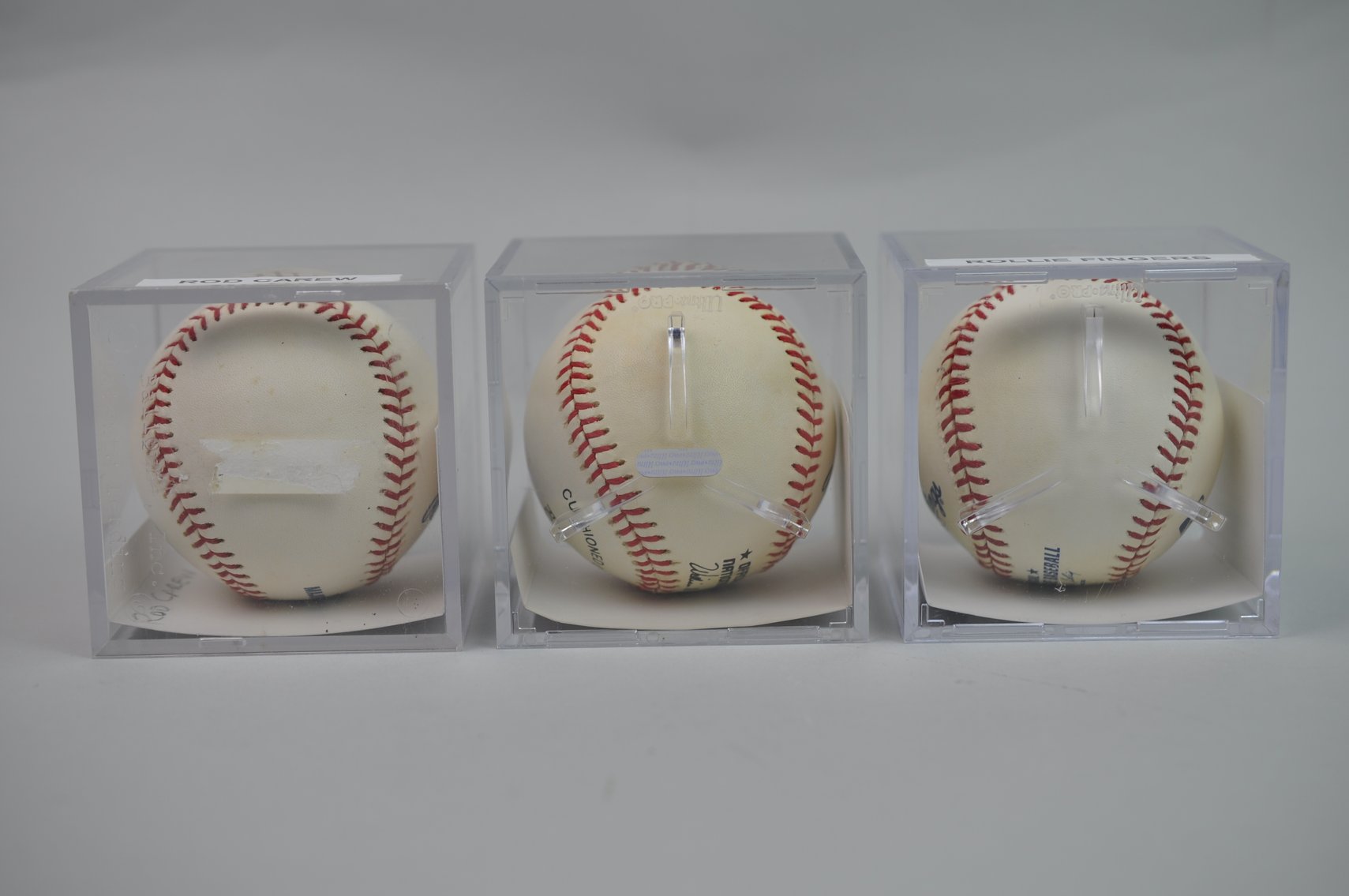 Baseballs Signed by Fingers, Carew, & Jackson