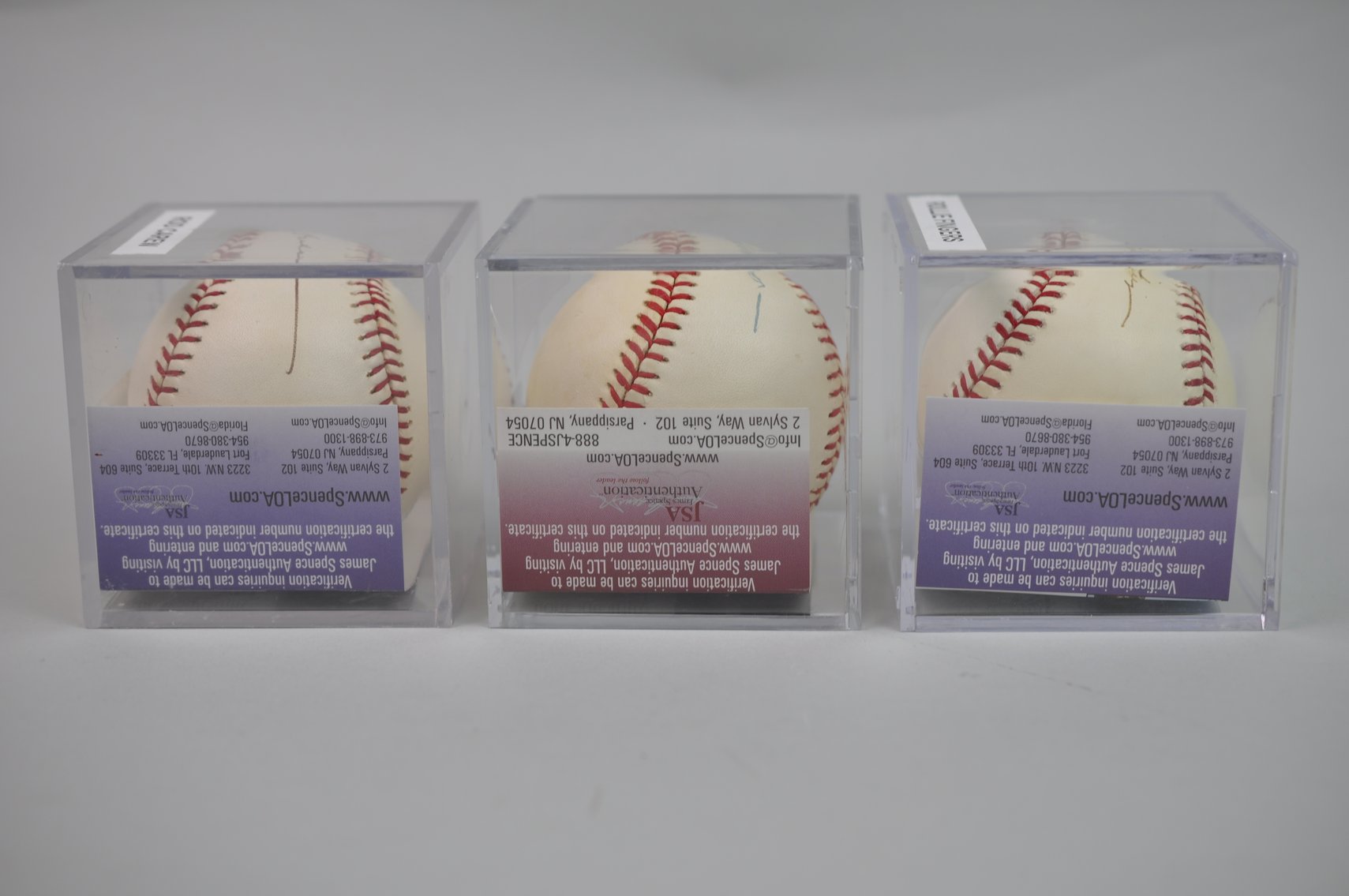 Baseballs Signed by Fingers, Carew, & Jackson