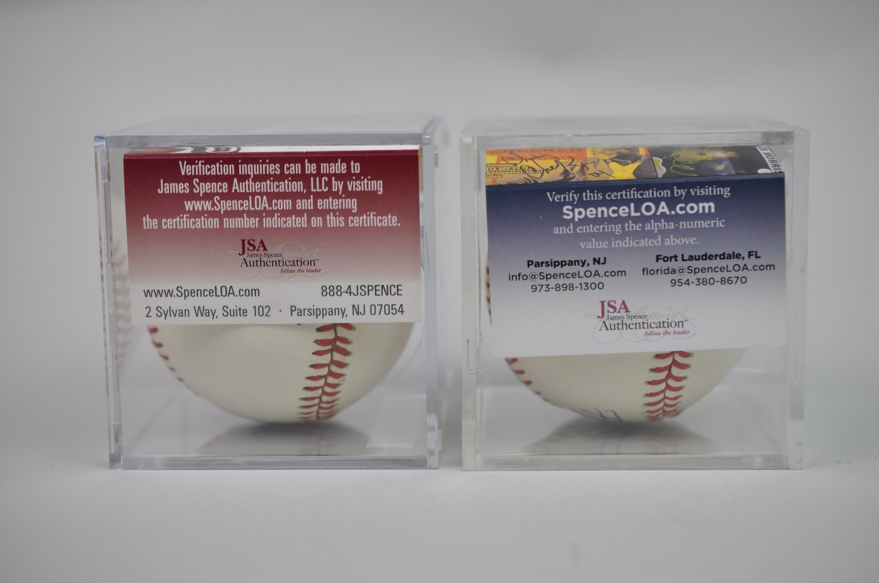 HOF Jim Catfish Hunter & Bob Gibson Signed Balls