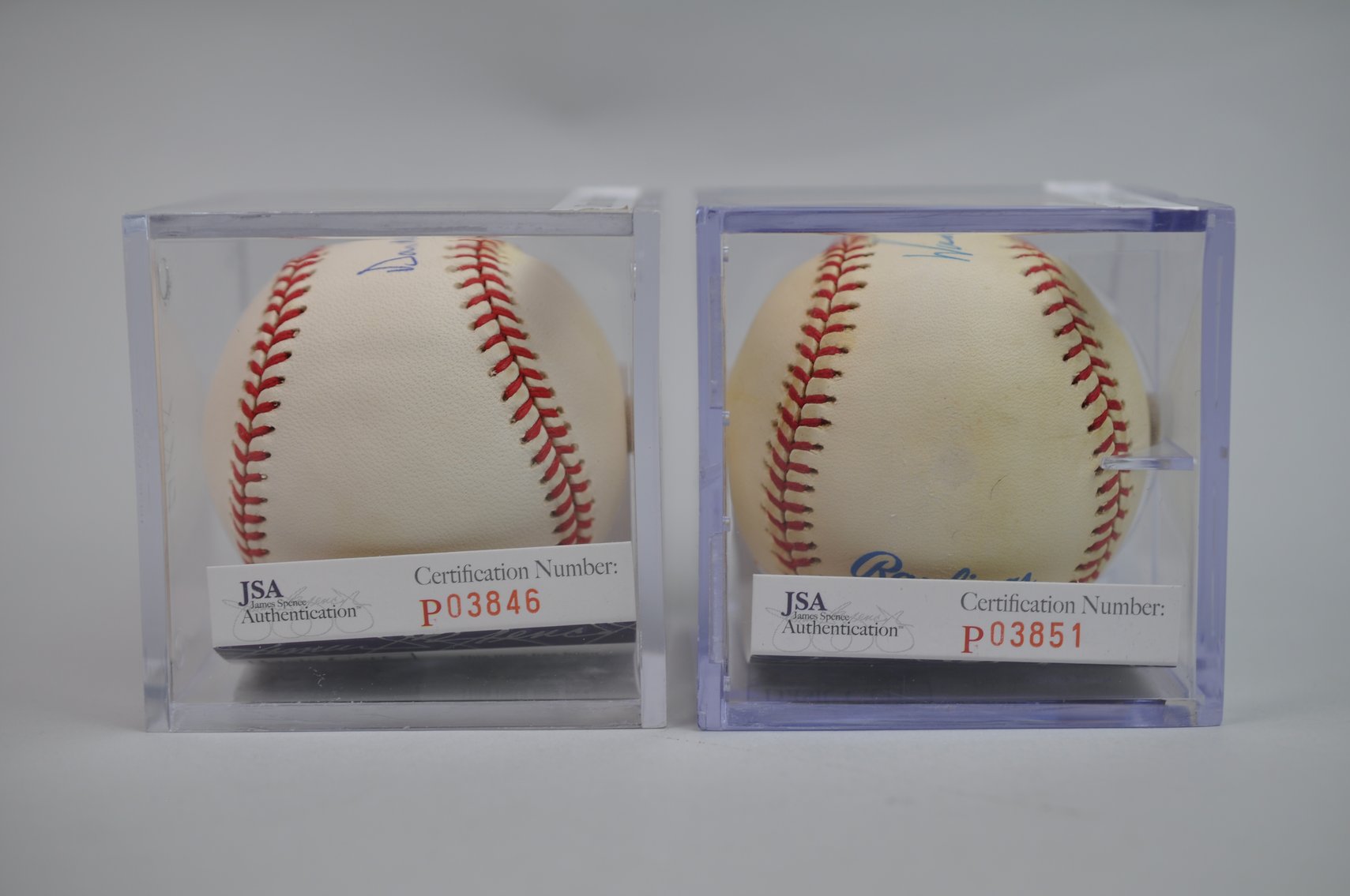 Baseballs Signed by Don Mattingly & Wade Boggs