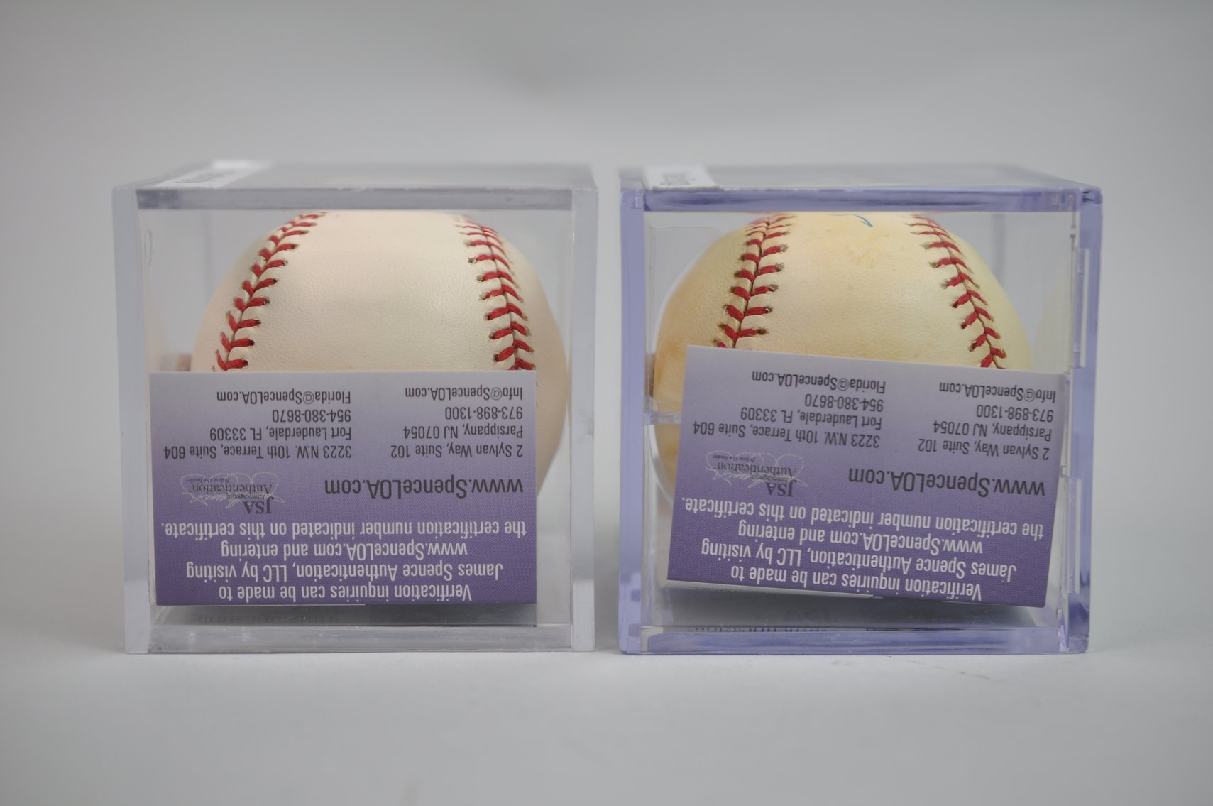 Baseballs Signed by Don Mattingly & Wade Boggs