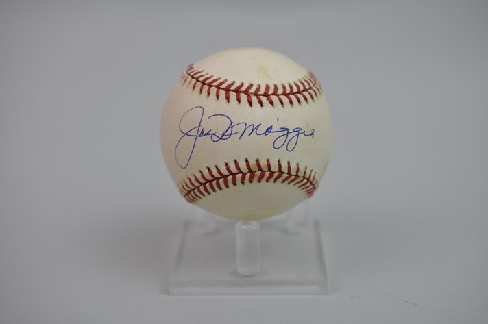 Joe Dimaggio-Signed Ball in Blue Ink