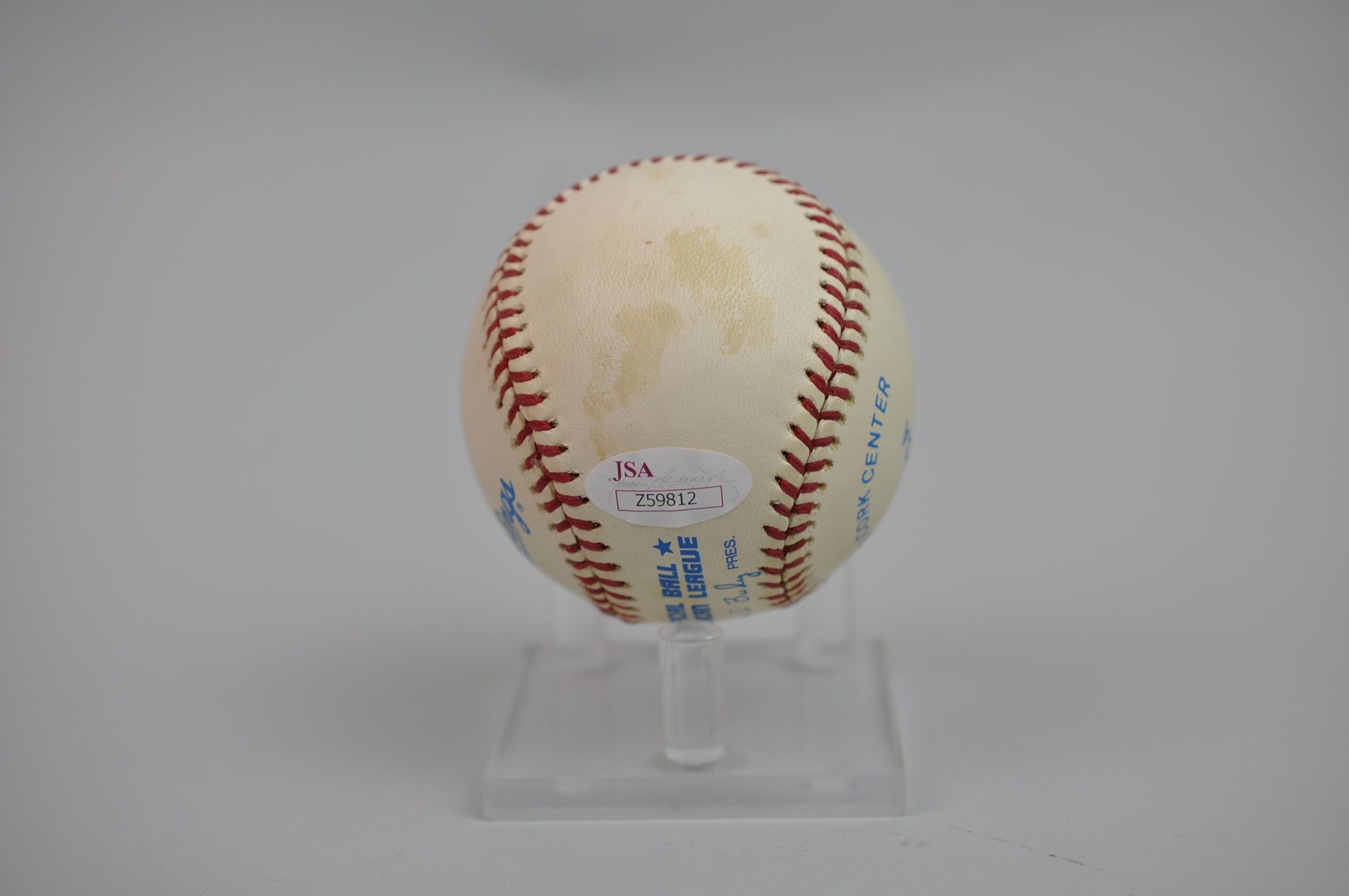 Joe Dimaggio-Signed Ball in Blue Ink