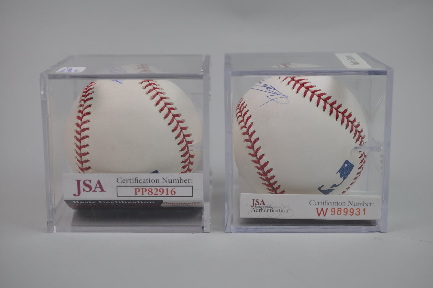 Baseballs Signed by Vladimir Guererro & Son