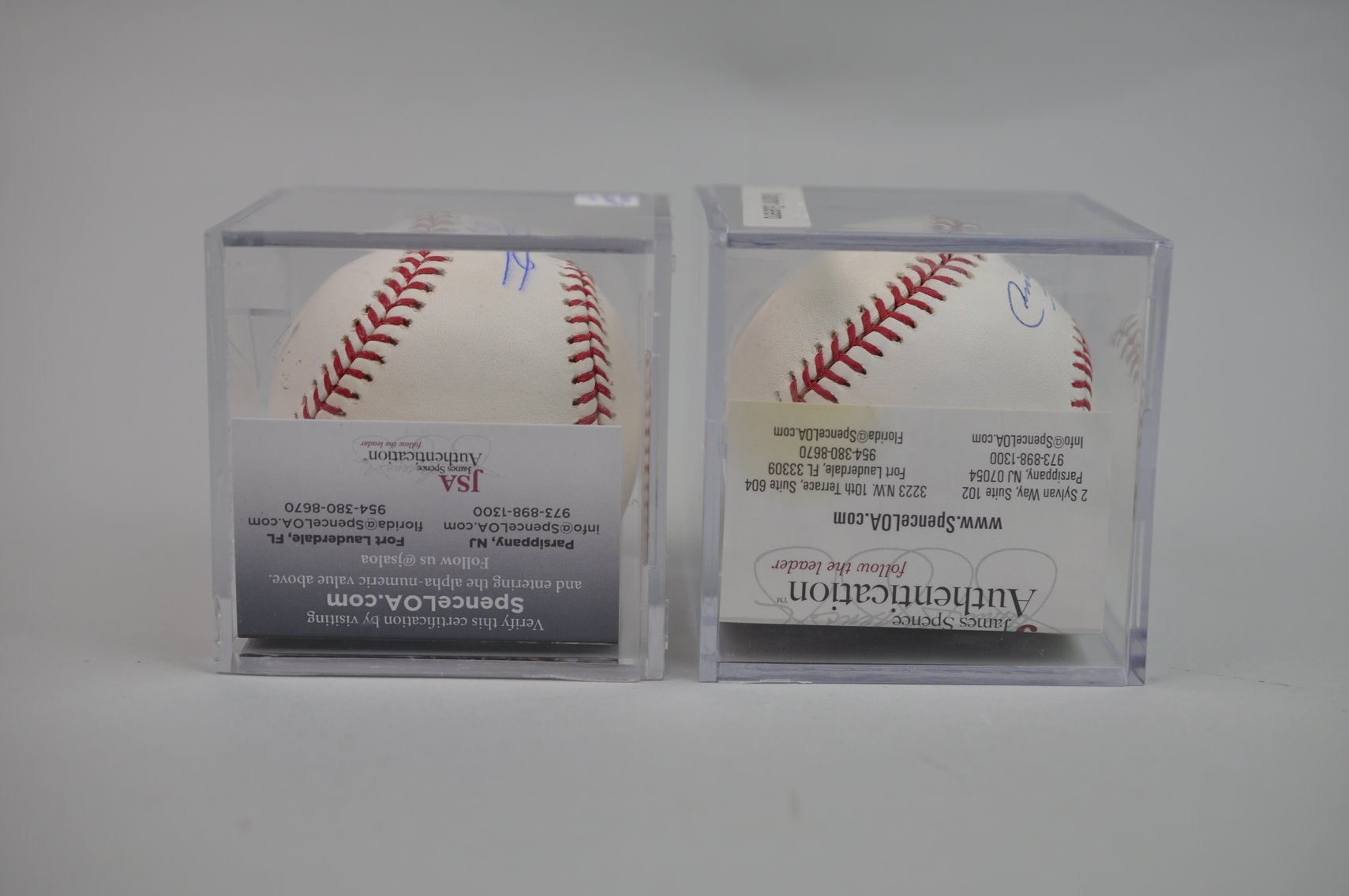 Baseballs Signed by Vladimir Guererro & Son