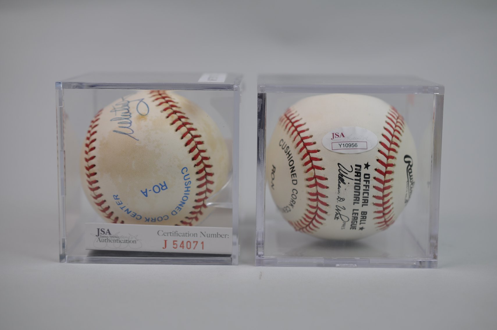 HOF Bob Gibson and Whitey Ford Signed Balls
