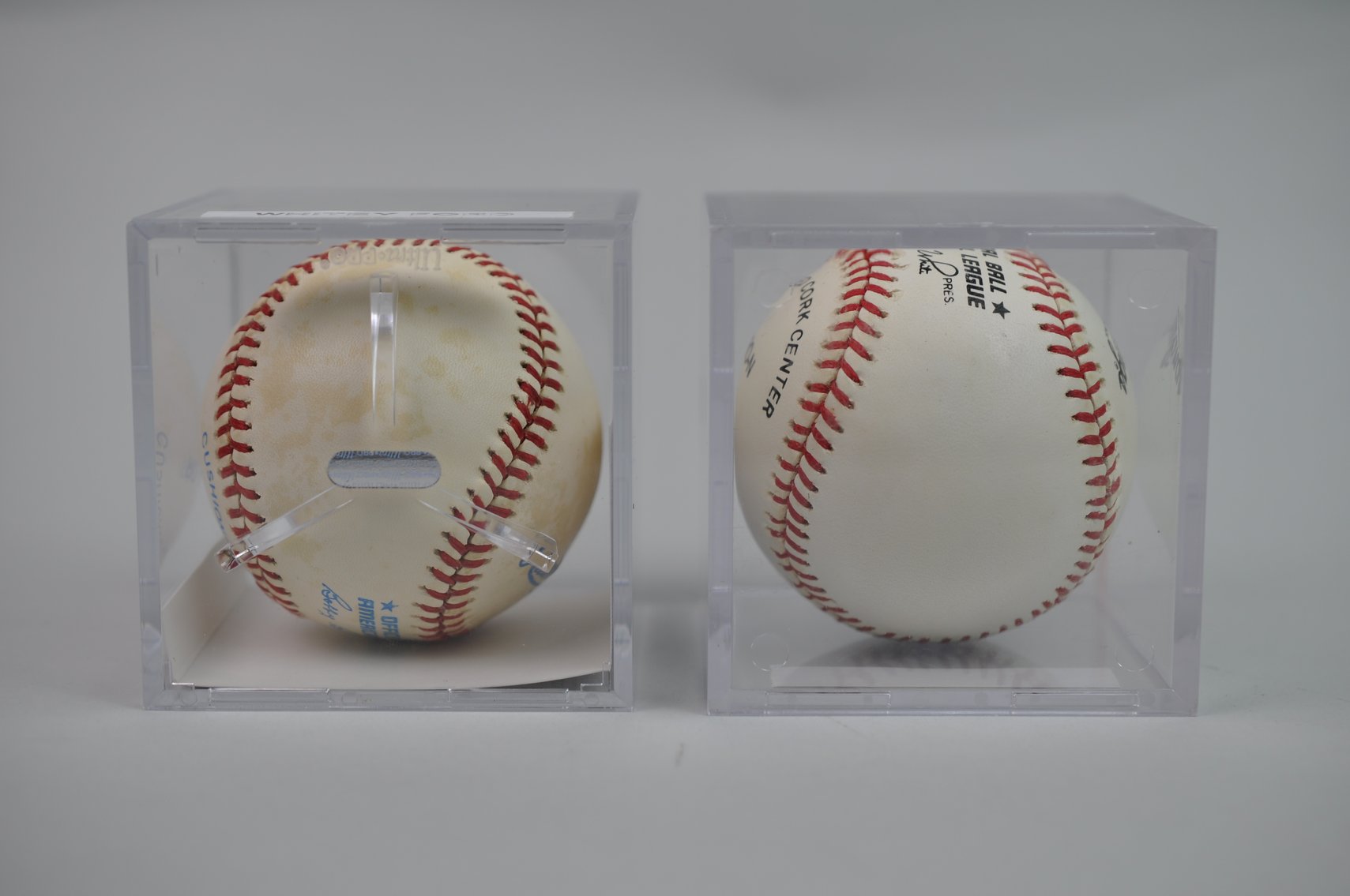 HOF Bob Gibson and Whitey Ford Signed Balls
