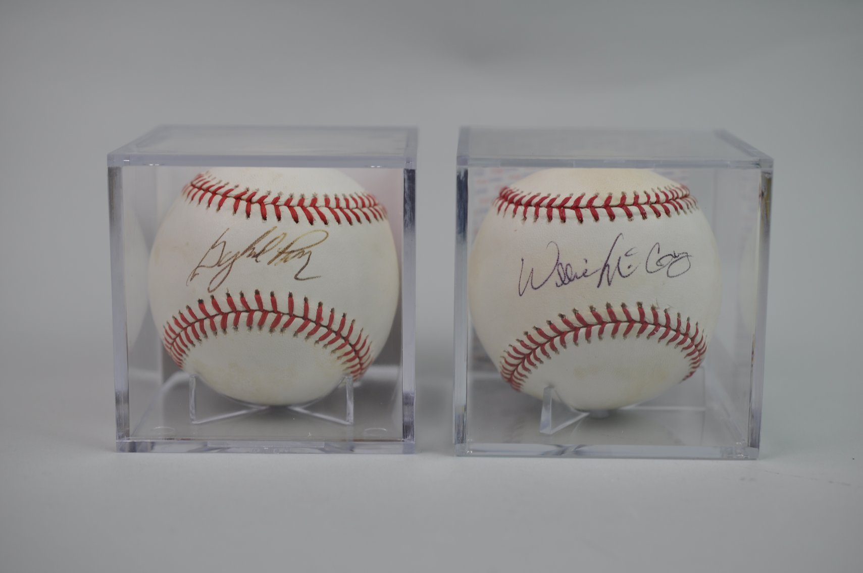 Baseballs Signed by HOF Gaylord Perry and Millie McCovey