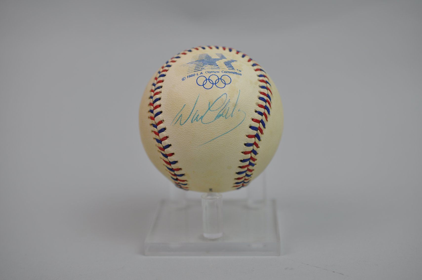 Olympic Baseball Signed by Will Clark in 1984