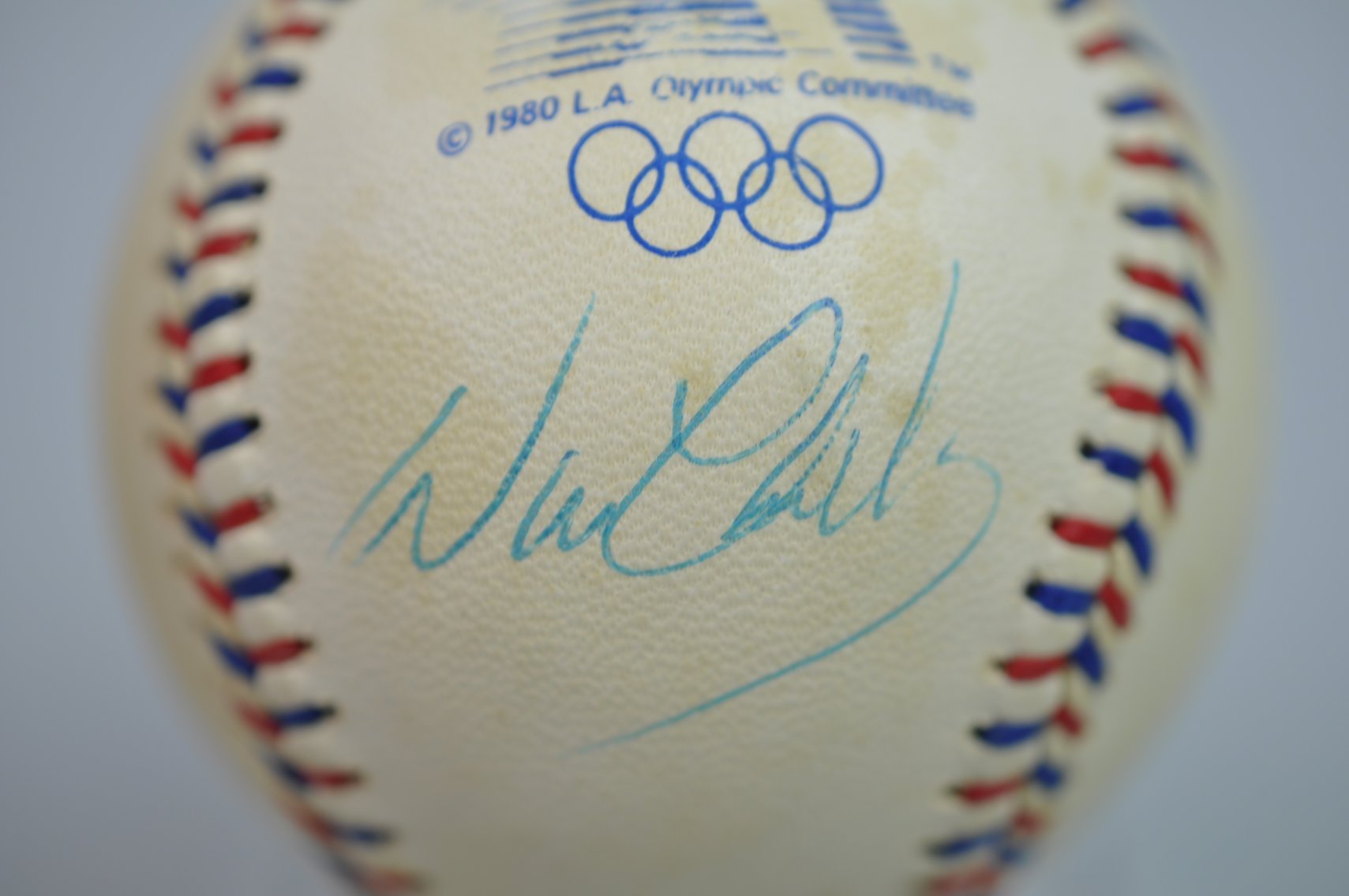 Olympic Baseball Signed by Will Clark in 1984