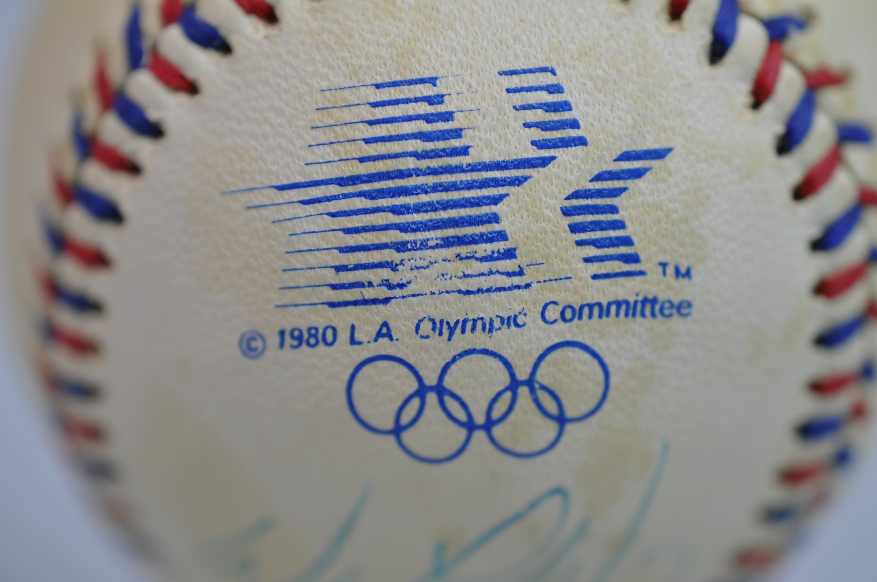 Olympic Baseball Signed by Will Clark in 1984