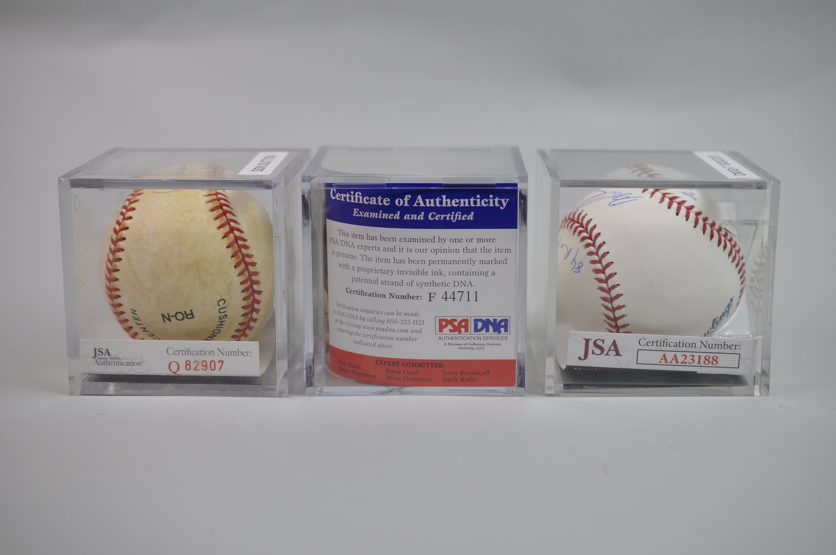 Three Ds of Baseball Signed Balls