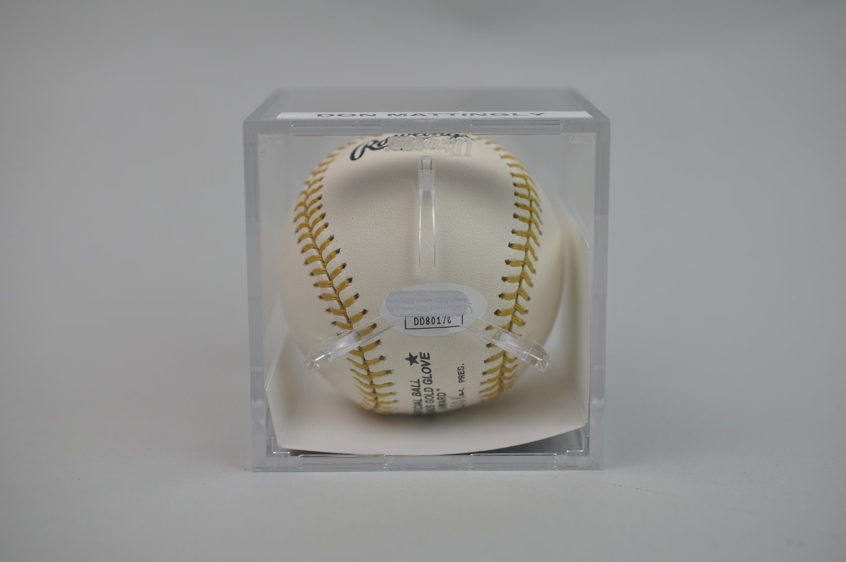 Don Mattingly Signed Golden Glove Ball