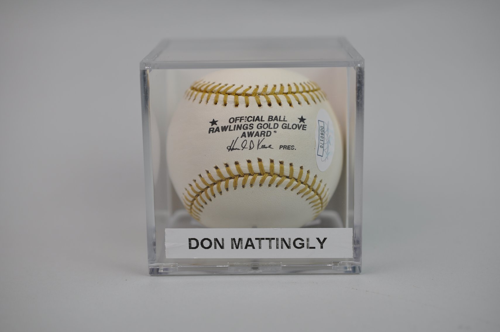 Don Mattingly Signed Golden Glove Ball