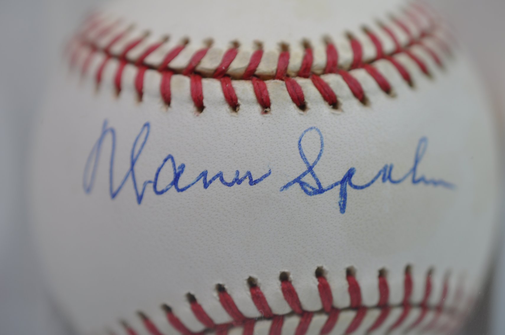 Baseball Signed by HOF Warren Spahn