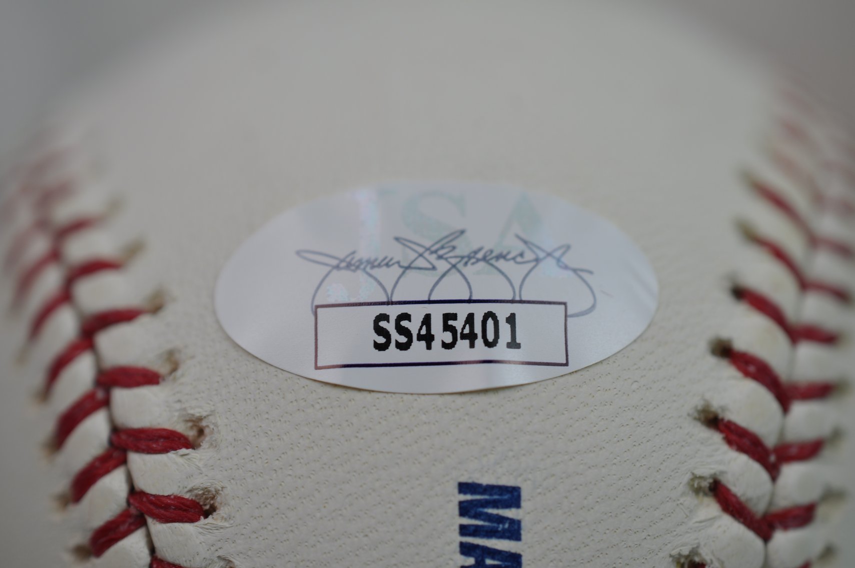 HOF Al Kaline Baseball in Blue Ink