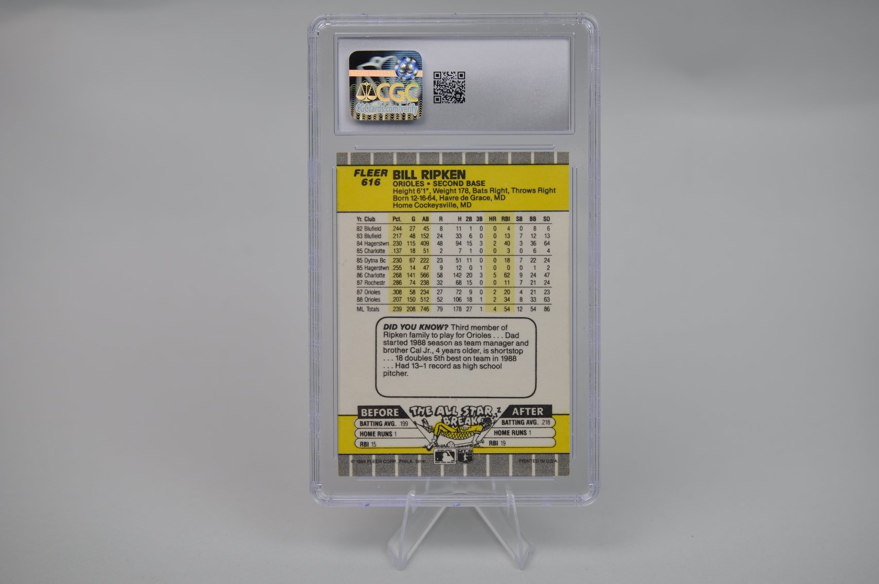 Ripken #616 Error Card & Alternate Version