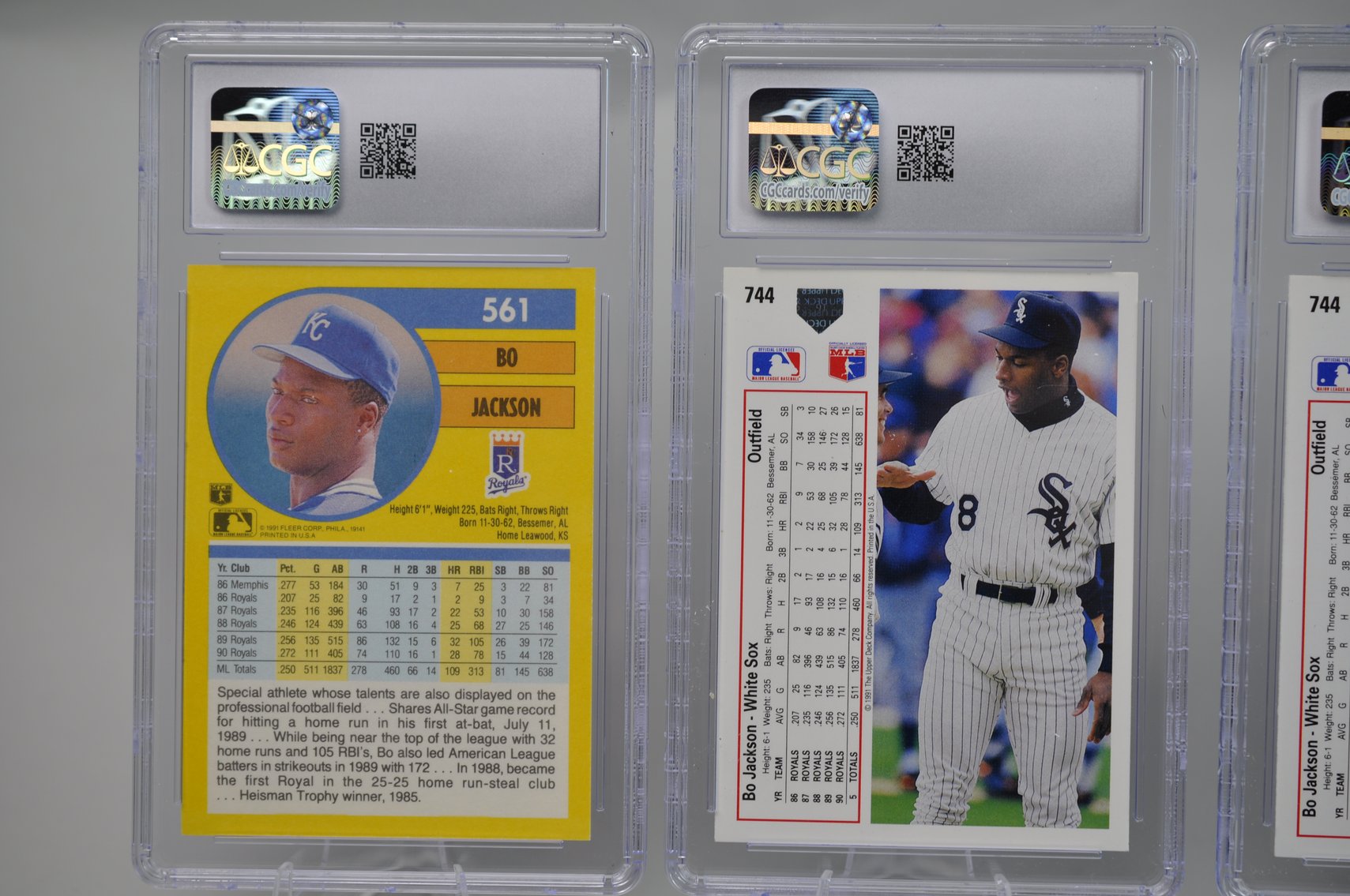Bo Jackson Graded Cards Collection